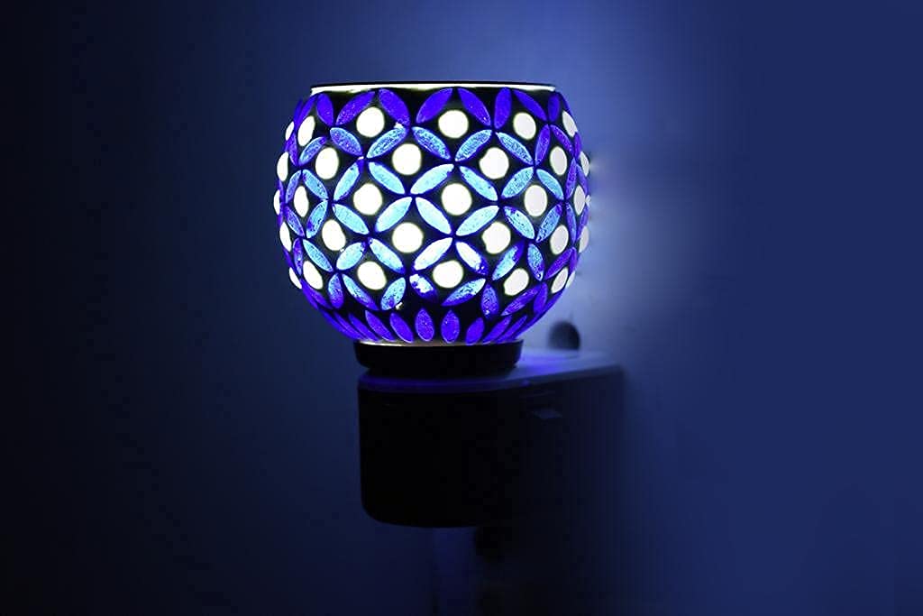 M Tech Kapoor Diffuser cum night lamp I Camphor Diffuser for Home Fragrance | Essential Oil Diffuser | Kapoor Dani | Camphor Diffuser Electric | Aroma Diffuser | High Coverage (Multi Color and design)