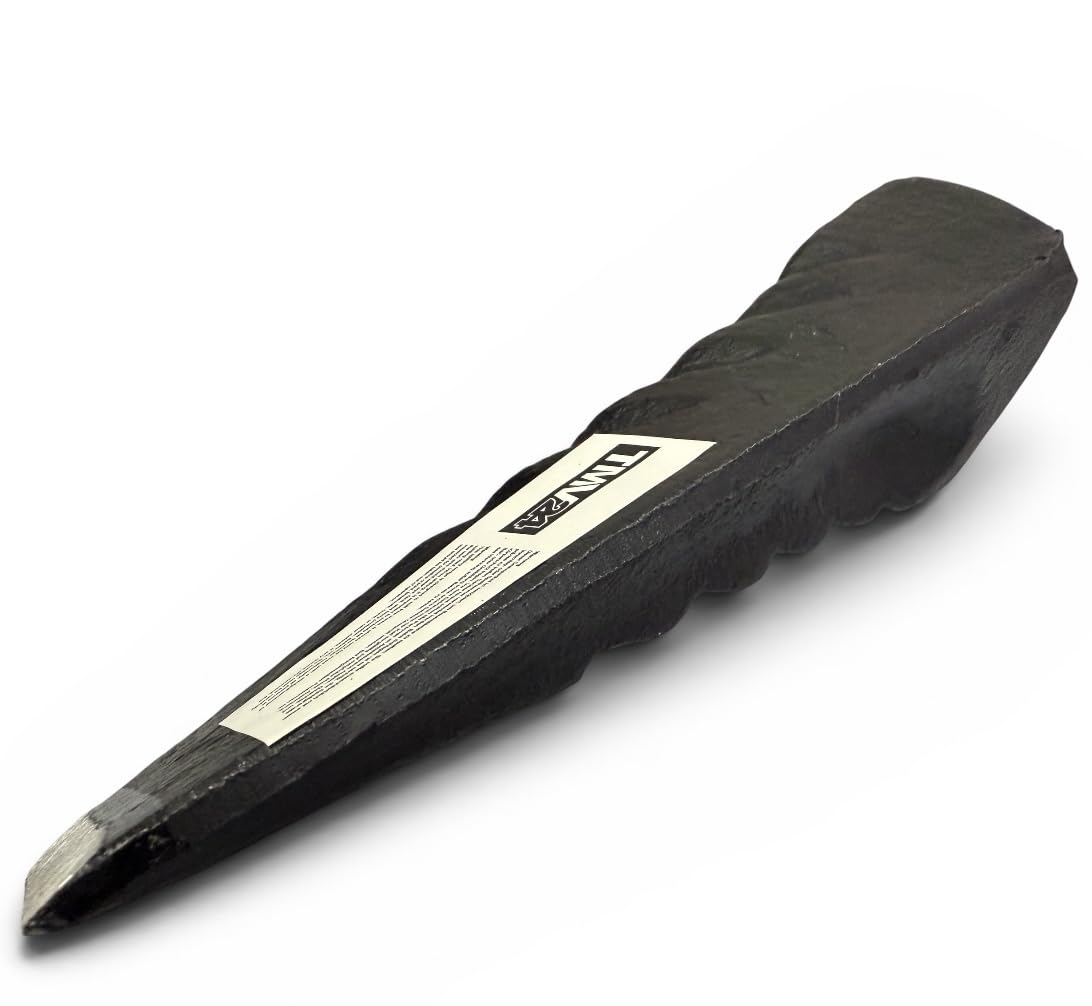 3x Massiver Drehspaltkeil je 2,3kg - scharfer Spaltkeil für leichtes & sicheres Holz spalten, Fällkeil Drehkeil für Axt Spaltaxt Spalthammer Holzspalter Spaltwerkzeug Spaltgranate Schwarz + Bildmagnet