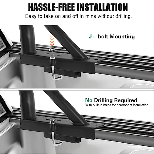 Image of Non-Drilling Steel Truck Rack, Extendable Truck Bed Ladder Rack