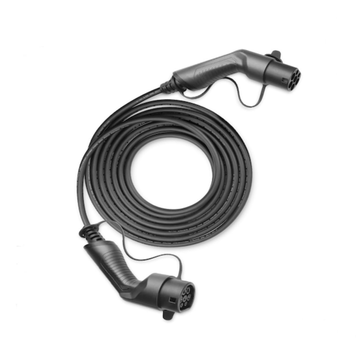 VENTON Kabel do ładowania typu 2 22 kW 5 m do samochodu elektrycznego – 32 A, 3-fazowy, kabel do ładowania EV, typ 2 na typ 2, kabel do ładowania E do samochodu ściennego i kolumny ładującej