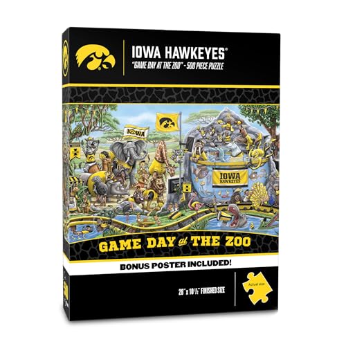 Image of YouTheFan NCAA Iowa Hawkeyes inchGame Day At The Zoo inch 500 Puzzle