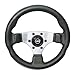 Produktbild Raid 44285 18 Sportlenkrad hp Sport 280 mm Durchmesser schwarz mit silberner Speiche und perforiertem Griffbereich mit ABE