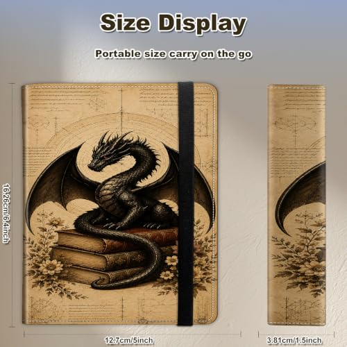 Image of Photo Album 4x6 120 Photos with Strong Elastic Band, Vintage Dragon