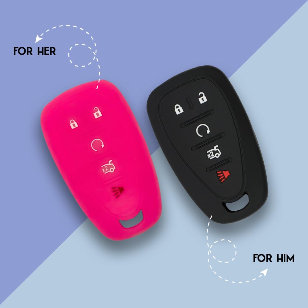 Autobase Silicone Key Fob Cover for Chevy Malibu Camaro Trax Traverse Trailblazer Sonic Cruze Blazer Volt Equinox Spark — view 6