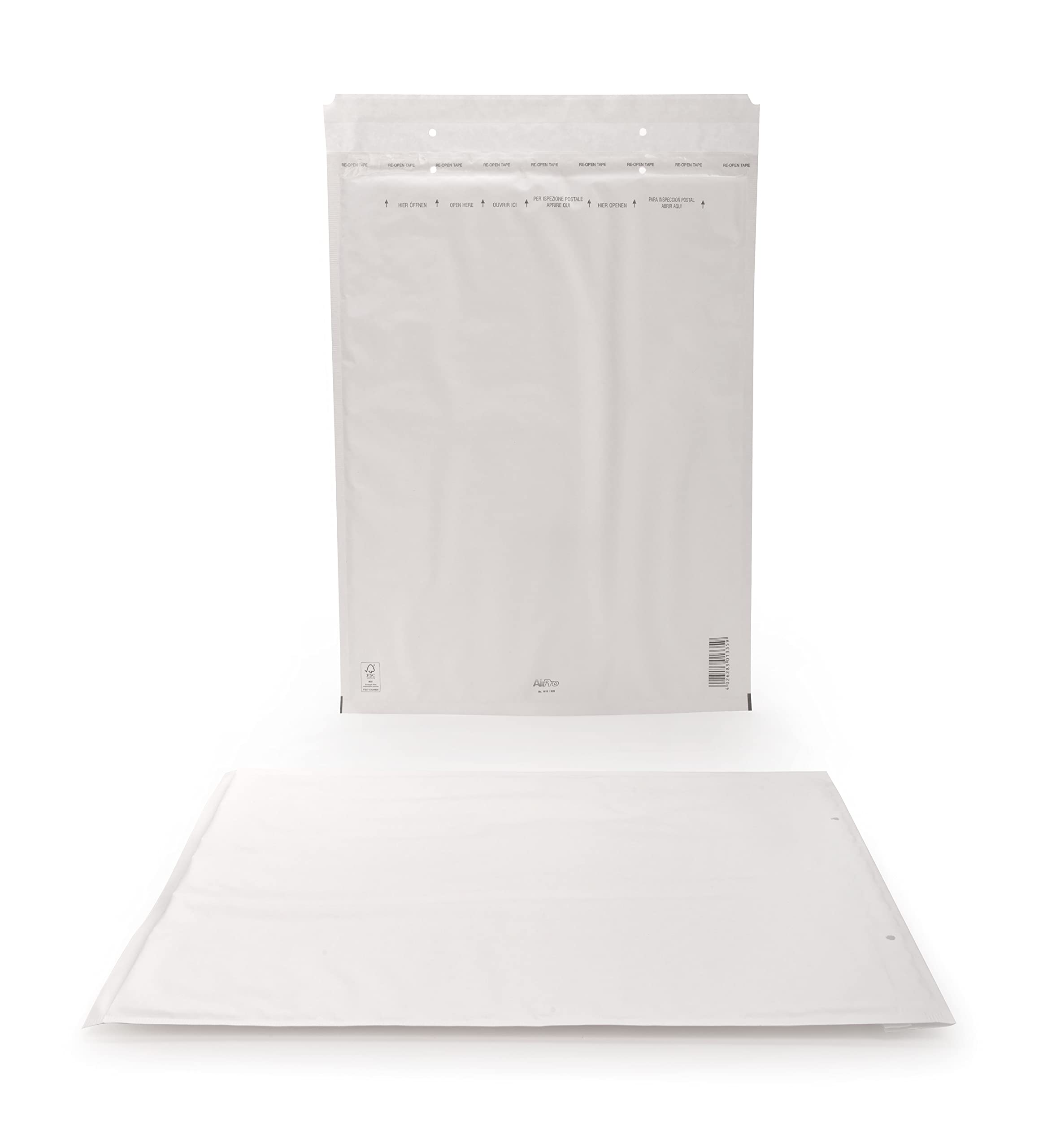 Oxford 100102750 - Confezione di 25 buste imbottite autoadesive, 350 x 470 mm, colore: Bianco