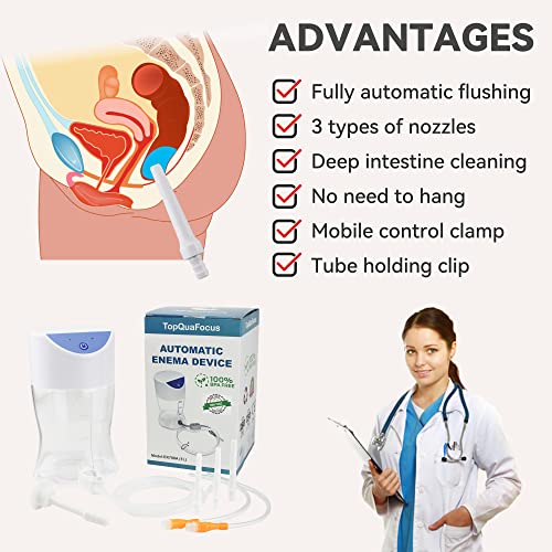 Topquafocus Electric Enema Bucket Kit - Organic Coffee Enema Set 1 Quart- Automatic Enema Kit For Colon Cleansing - Easy&Reusable… #TOP5