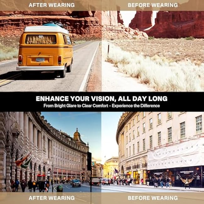 Polarized Sunglasses UV400 Lightweight for Men & Women | Driving, Cycling, Outdoor Fashion Square Frame Sun Glasses