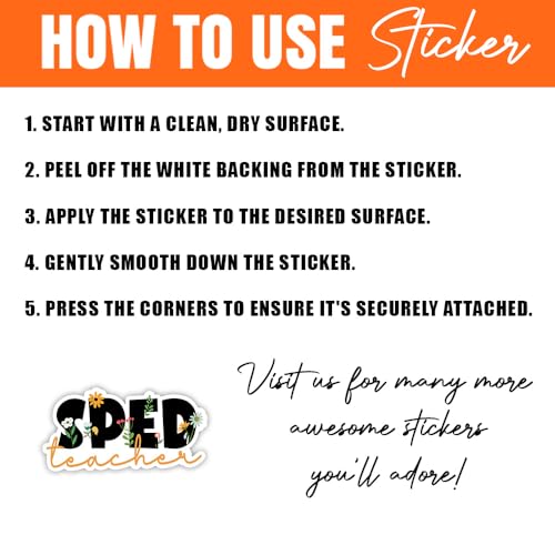 Image of MAIANEY | SPED Teacher Sticker Pack - 10PCS, 3x3 inch - Special Education Teacher Stickers, Waterproof Vinyl Inspirational Stickers for IEP, Classroom, Laptop, SPED Squad Gift for Teachers