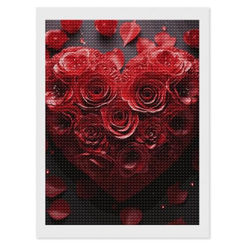Kit peinture diamant 5D rose rouge pour s'offrir un moment de détente créative