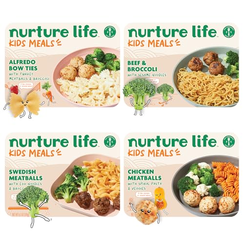 Image of Nurture Life Kids Meals, Healthy Toddler, Kid & Baby Food 4 Meal Variety Pack, Pasta Favorites with Protein and Veggies, Freshly Made Organic Focus, Ready to Eat Meals & Snacks, Refrigerated Delivery