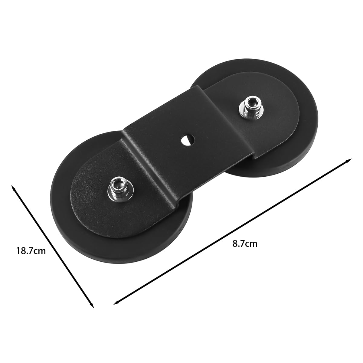 Staffe di Montaggio magnetiche da 88 mm per Il Cofano o Il Tetto per Montare Barre Luminose Base di Montaggio per Barre Luminose con Gomma e Forte Magnete