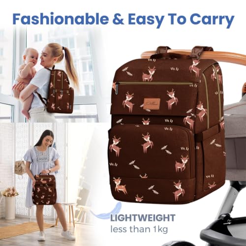 Image of PILLANI Baby Diaper Bag Backpack - Large Bag for Boys & Girls, Waterproof Diaper Backpack - Travel Diaper Bags w /Changing Pad, Baby Registry Search & Shower Gifts - Essentials Must Haves Newborn Stuff