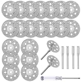 25 discos de corte de 22 mm para herramientas rotativas Dremel, juego de accesorios para trabajos de precisión y bricolaje