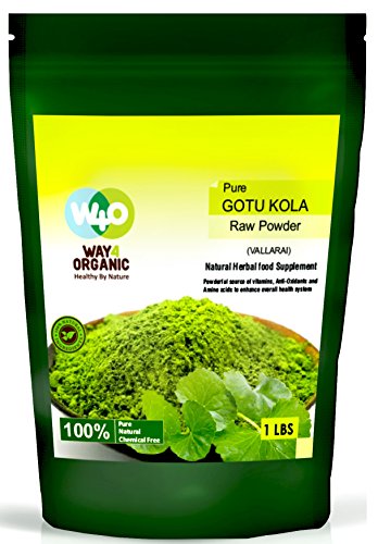 Brahmi Powder 16 Ounces (1 Pound), Bacopa Monnieri/Gotu Kola Powder - Way4Organic