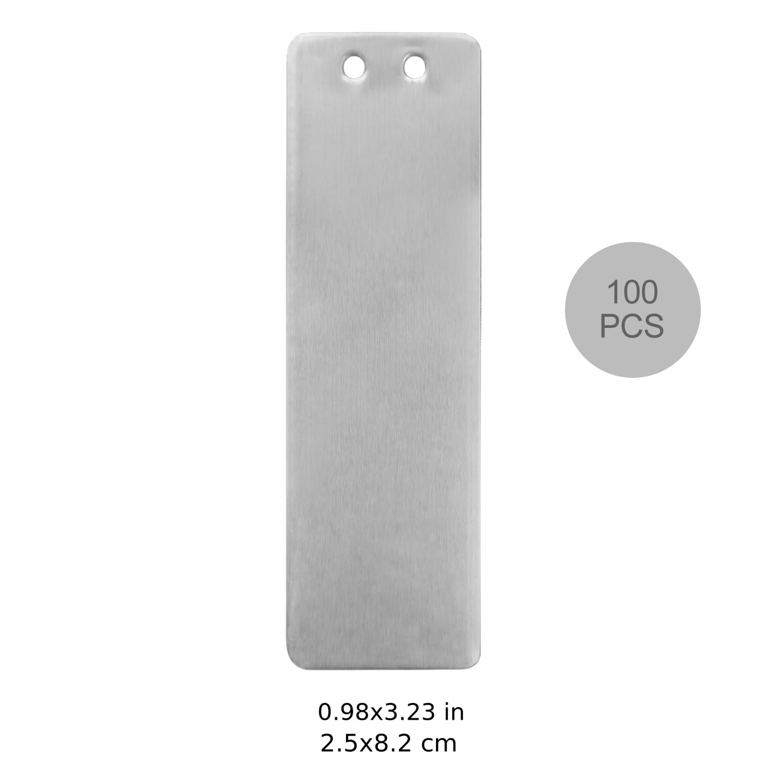 100 étiquettes de plantes en aluminium imperméables pour jardin extérieur, marqueurs métalliques pour plantes, résistants aux rayures, zone d’écriture recto verso, faciles à suspendre, 8,2 x 2,5 cm