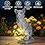VOFSTAND Garden Statues Dog Statue with Solar LED Light, Ideal Gifts for Friends or Family's Birthday, Outdoor Decorations for Yard