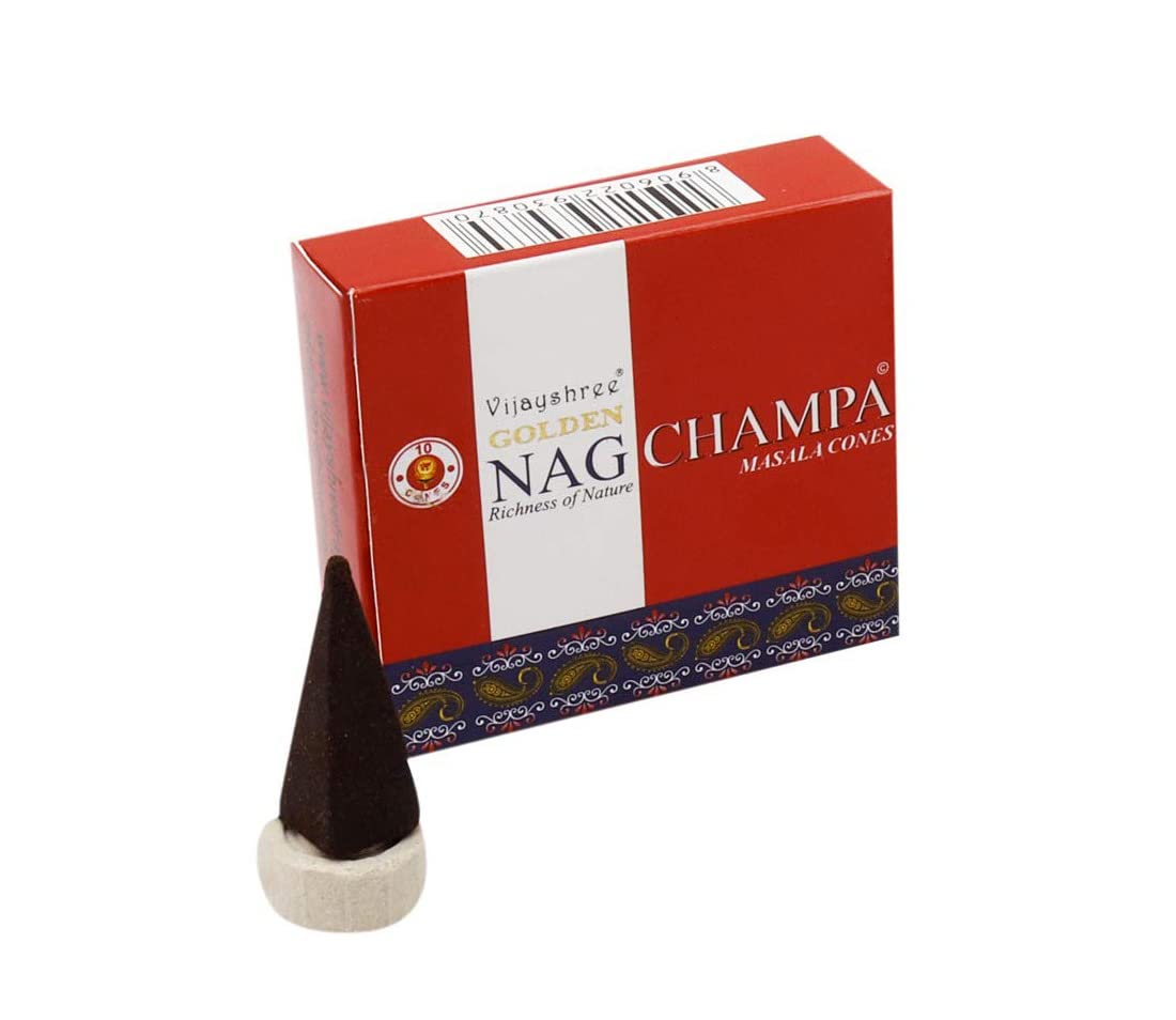 Vijayshree Golden Nag Champa Incense Cones Single Packet