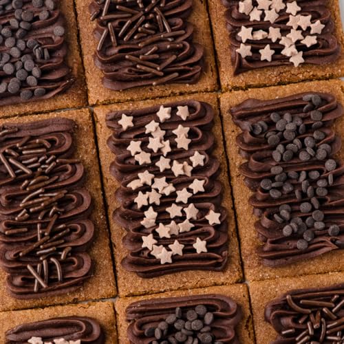 Image of Sweets Indeed Dye Free Chocolate Sprinkles 6 Cell Jar - No Artificial Dyes Quins, Jimmies and Star Sprinkles for Baking & Decorating Cupcakes, Cookies, Cakes & Desserts - 2.75 ounces