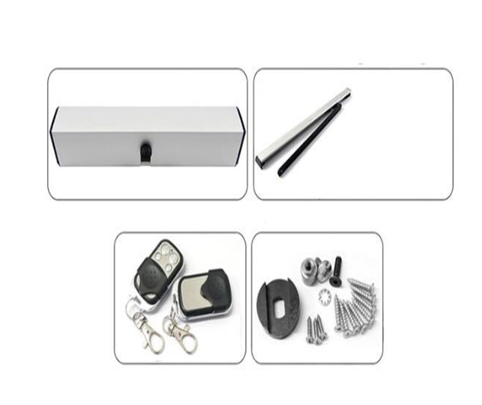 Automatic Gate Opener, Automatic Door Operators Swing Sliding Garage Gate Opener Electric Closer with Sensor Y Release Button Optional(Inward Opening)