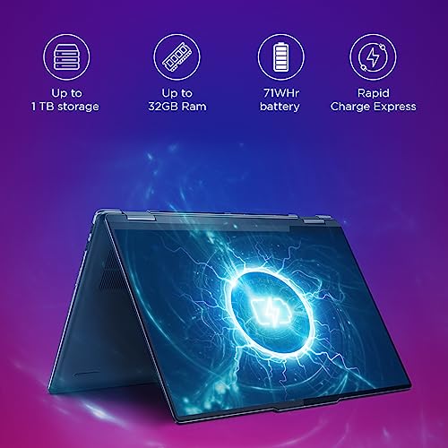 Image of Lenovo Yoga 7 Intel Core i5-1340P 14 inch(35.5cm) OLED 2-in-1 400Nits Laptop(16GB /512GB SSD /Win 11 /Office 2021 /Backlit KB /Digital Pen /1Yr Warranty /Alexa /3 Month Game Pass /Tidal Teal /1.49Kg), 82YL008HIN