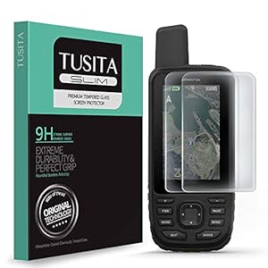 TUSITA [2-Stukken] Gehard Glas Beschermer Screenprotector Compatibel met Garmin GPSMAP 66i 66s 66st 66sr – HD Clarity…