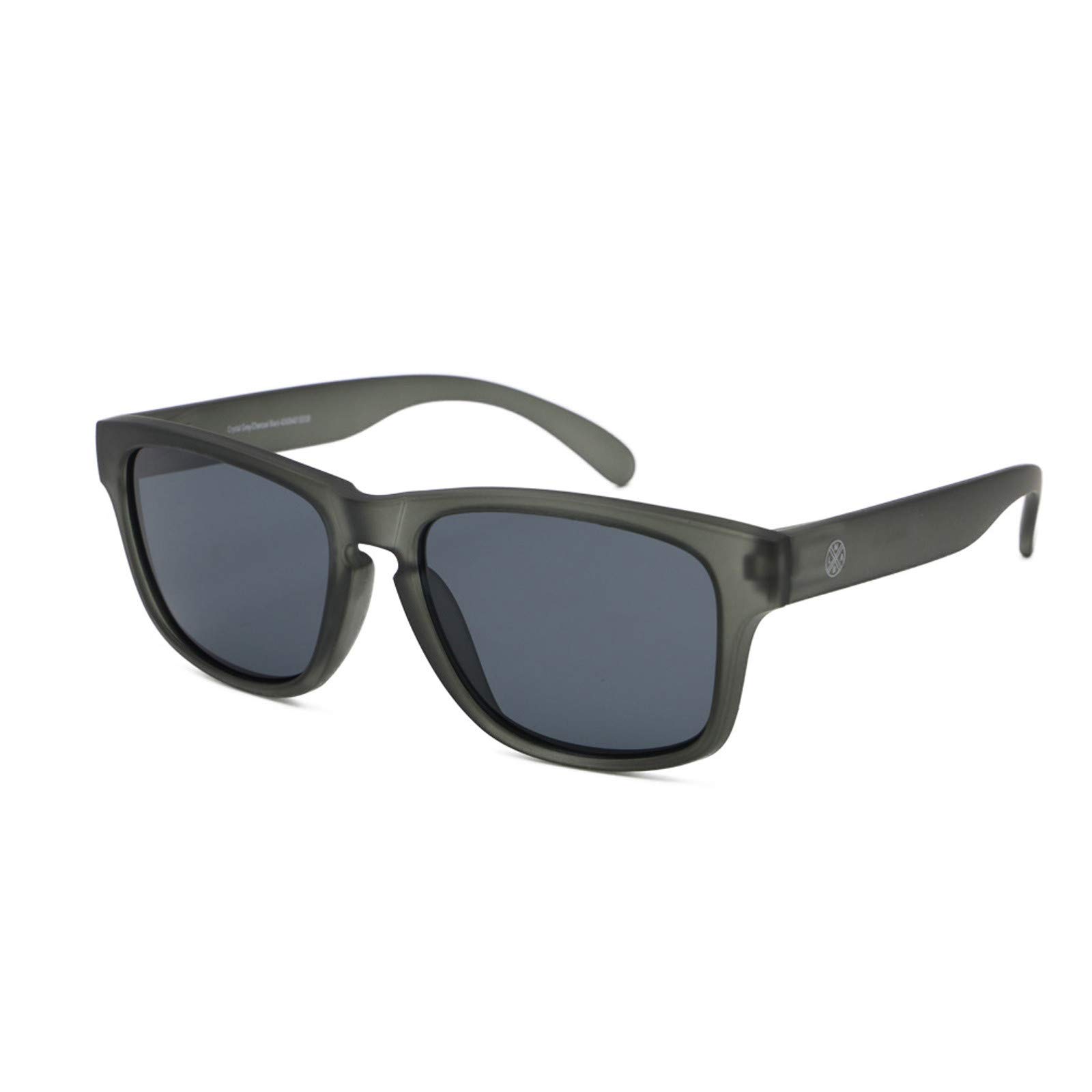 LMAB Schwimmende Polbrille, Polarisationsbrille zum Angeln, Modell Sclera verspiegelt mit Etui und Tasche, Farbe Crystal Grey/Charcoal Black 38