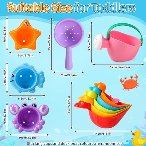 Badewannenspielzeug Badespielzeug Baby ab 1 2 3 4 Jahr Wasserspielzeug Badewannen Spielzeug Kinder Pool Spielzeug Planschbecken Baby Spielzeug ab 1 2 3 Jahr 10 Stück Badespielzeug ( Zufällige Farben )