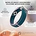 Egnaro Silicone Wedding Bands for Women, Inner Arc Ergonomic Breathable Design Womens Silicone Wedding Ring with Metal Plate, 58mm Width Rubber Wedding Bands Women with Metal Plate, No-Toxic,Skin Safe