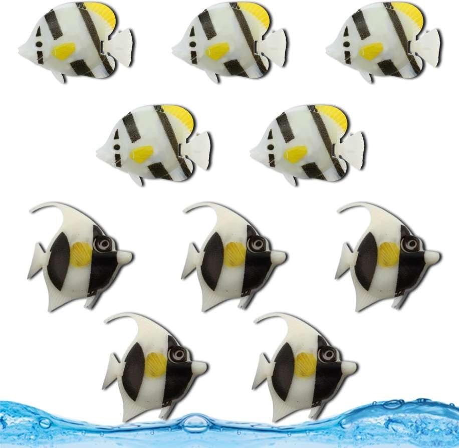 AMMASIO Lifelike Floating Fish for Aquarium – Moving Plastic Fishes for Fish Tank Décor (Set of 5, Random Styles)-image-45