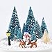 KUUQA Mini Christmas Trees Bottle Brush Trees with Snowmen Reindeer, 31Pcs Christmas Village Sets Village Accessories Ornaments for Christmas Decorations Indoor Village Display Platforms Winter Decor