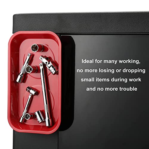 Mayouko 4 Pieces Magnetic Parts Tray Set With Magnetic Wristband, Magnetic Tool Trays With Handle #TOP6