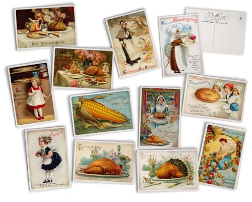 Hill Valley Greetings Antique Thanksgiving Dinner Post Cards - 24