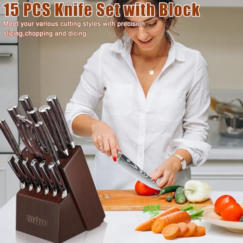 Set Cuchillos Cocina 15 Piezas Acero Inox Base miniatura 7
