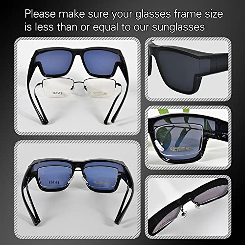 PSI Oversize Fit over Sunglasses for Women Men, Sunglasses Fit over Glasses, Solar Shield Sunglasses, Premium HD Nylon Lens 5