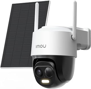 Imou 2K Outdoor WiFi Security Camera with Solar Panel, Wireless Battery Operated Camera with Battery Life of 365 Days with 5000mAh, Color Night Vision, Human Detection, PT Camera 2C 3MP and Solar Panel