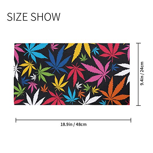 Headwear Bandana Colorful Marijuana Cannabis Leaves Face Scarf Cover Mask Headband Neck Gaiter For Women Men Dust Sun Protection Balaclava #TOP3