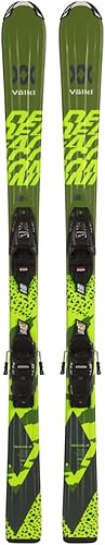 Volkl Deacon All-Mountain Groomers - Rocker de punta de pista, núcleo compuesto para principiantes, jóvenes, jóvenes, VMotion Skis con base SKP V2