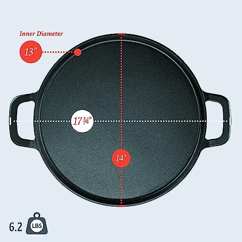 Cast-Iron-Pizza-Pan-Non-stick-Baking-Pan-14-Inches-about-35-Cm-Steel-Pizza-Pan-Handles-Are-Easy-To-Hold-The-Oven-And-Gas-Induction-Cooker-Grill-Thickening-Cookware-Cast-Iron-Grill-Plateblack-35cm