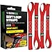 RHINO USA Soft Loop Motorcycle Tie Down Straps - Guaranteed 10,427lb Max Break Strength, Heavy Duty Tiedown Loops for Secure and Confident Trailering of Motorcycles, Dirtbikes, ATV, UTV (Red 4-Pack)