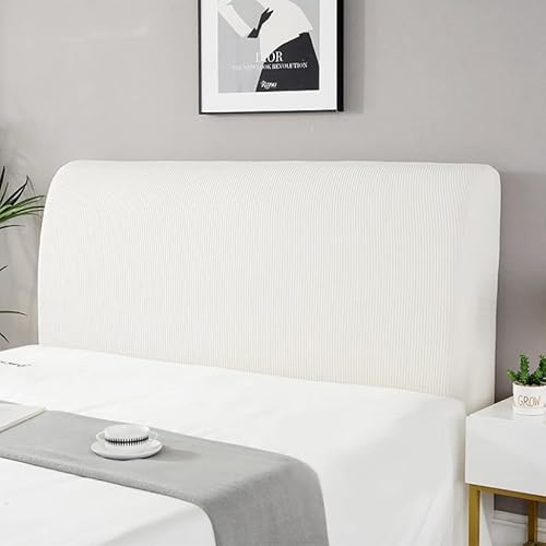 Housse De Tête De Lit Kamanan Housse De Tête De Lit Housse De Tête De Lit Gonflable Couverture Couleur Unie Couverture Anti-Poussière Élastique pour Tête De Lit Rembourrée (Blanc, 170-190cm) Cover