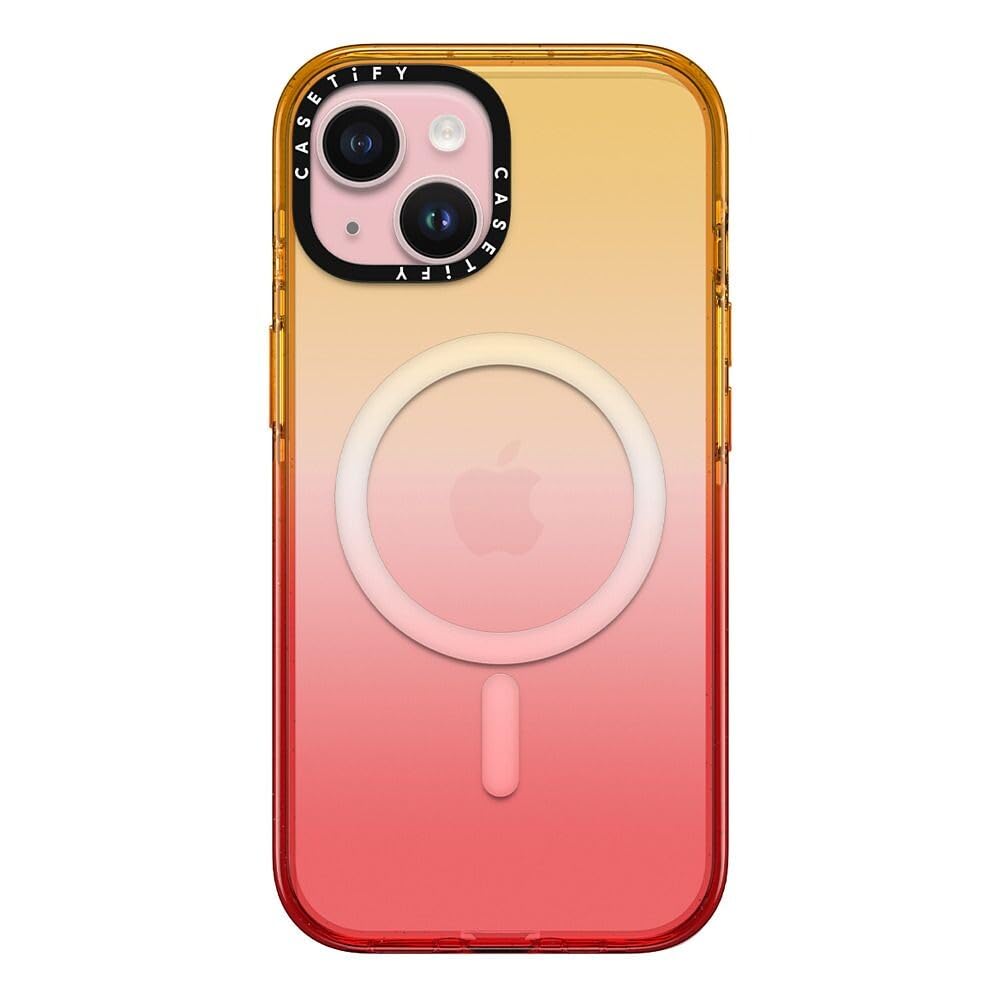 CASETiFY インパクト iPhone 15 ケース [MagSafe対応/薄型 軽量/耐衝撃] - ピーチヘイズ