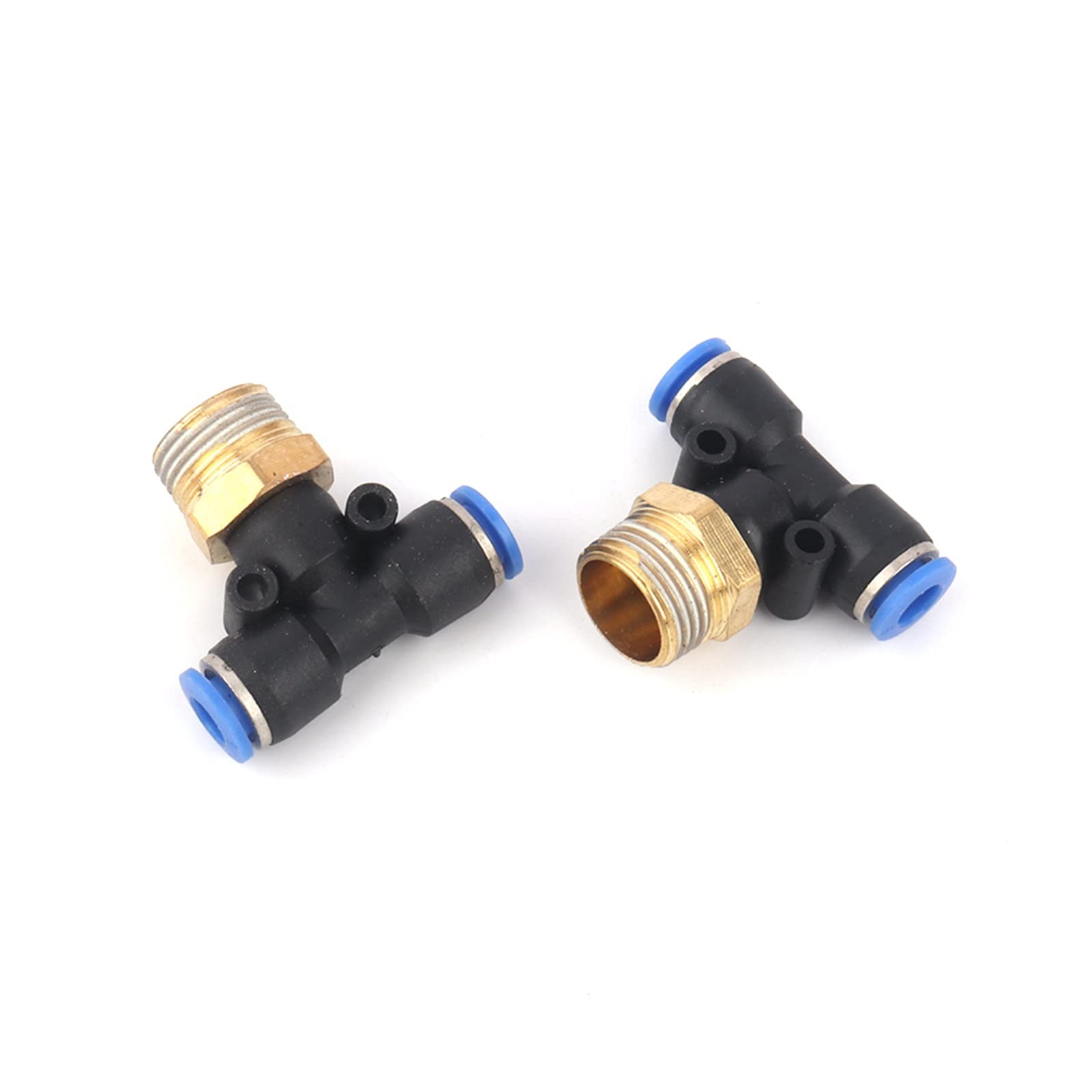 Gotero de riego para jardinería, 20, 6 mm, conexión neumática en T, Rosca Externa de 1/8, 1/4, 3/8 y 1/2 Pulgadas, Conector de Manguera de Alta presión de plástico.