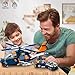HOGOKIDS 3 in 1 Fighter Jet Plane Building Sets, Military Propeller Aircraft Gunship Building Toys with Vehicle/Rocket Launcher/Speedboat Model Toys, Birthday Gift for Kids, Boys and Girls 10+, 738PCS