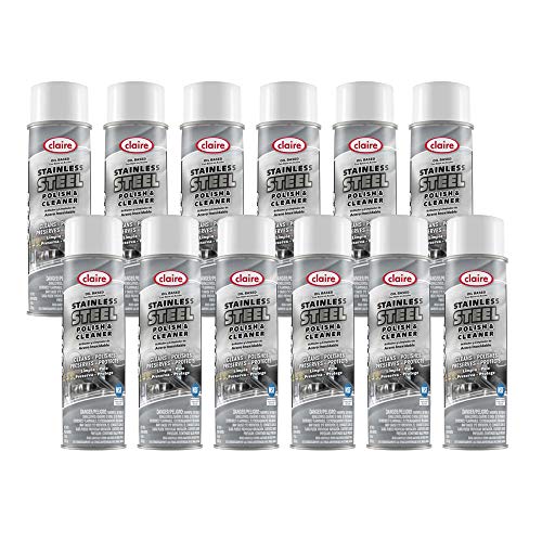 Pulidor y Limpiador para Acero Inoxidable Base Aceite 15 Oz, 12 Unidades