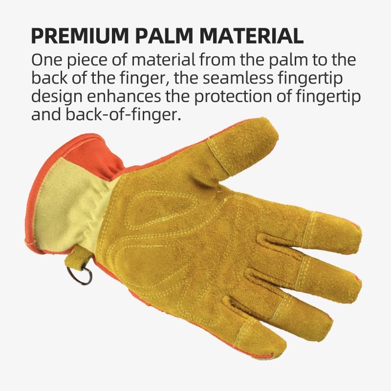 Guantes Resistentes a Cortes Guantes De Trabajo Seguridad Ignífugos, Anticortes, con Aislamiento Térmico Y For Rescate Emergencia | L