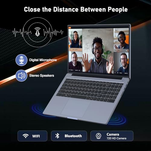 Image of Gaming Laptop,Laptop Computer,16GB DDR4 512GB SSD,16 Inch,with Full Metal Housing,N100CUP(UP to 3.4Ghz),BT,WiFi,3XUSB3.2,Supports Type C Charging,Webcam,5000Mah Battery,Gray