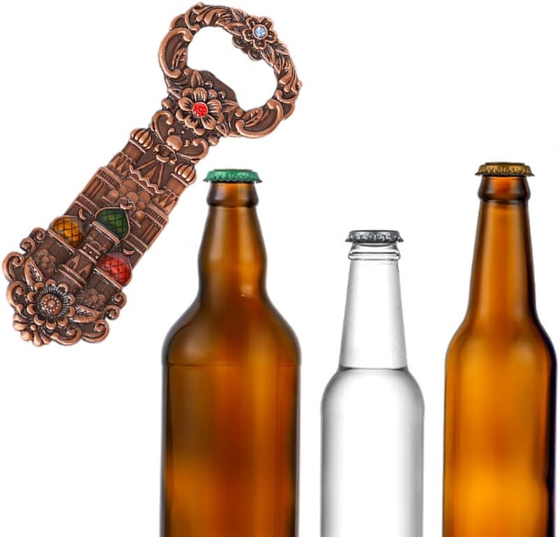 Miniatura 6 de ARFUKA Abridor de botellas de cerveza, abrebotellas de cerveza, retro, con forma de castillo, soda, bebida, cerveza, abrebotellas, mujeres, hombres,