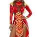 Forplay Women's Wakanda Forever Epic Warrior Costume, red, M/L