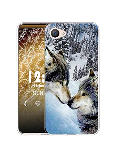 Sunrive Kompatibel mit BlackBerry Motion Hülle Silikon, Transparent Handyhülle Schutzhülle Etui Hülle (Q Wolf 7)+Gratis Universal Eingabestift MEHRWEG