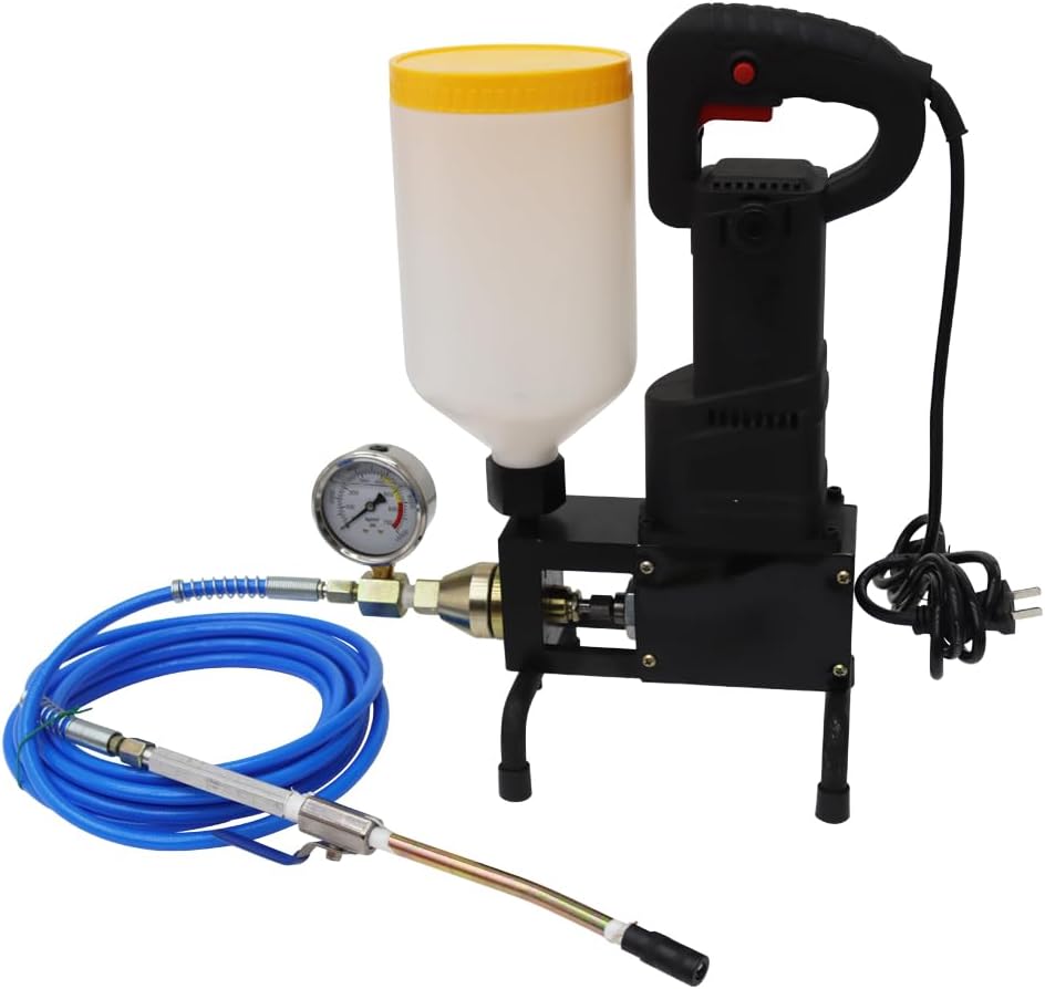 220V High Pressure Grouting Machine 1100W Electric Grout Gun Grouting Injection Pump High Pressure Leak Stoppage Machine for Concrete Repair Waterproofing Crack Repair